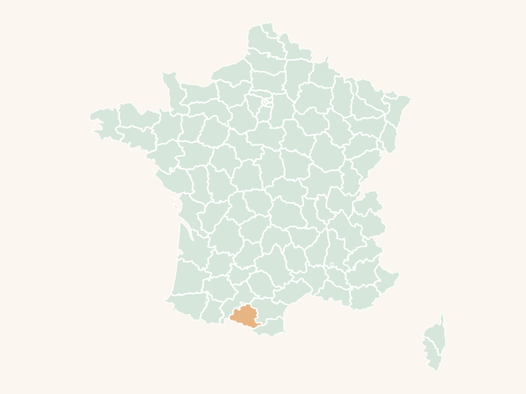 Carte urbex de l'Ariège : le département en orange sur la carte de France