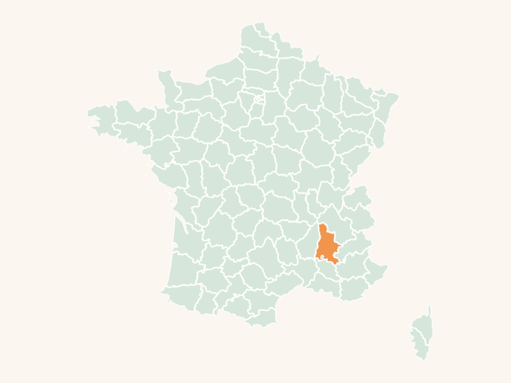Carte urbex de la Drôme : le département en orange sur la carte de France
