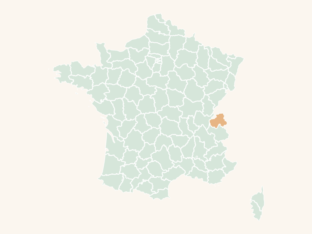 Carte urbex de la Haute-Savoie : le département en orange sur la carte de France