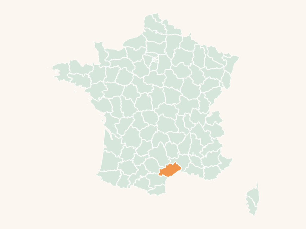 Carte urbex de l'Hérault : le département en orange sur la carte de France