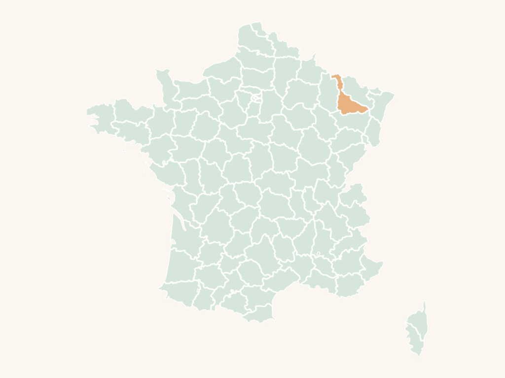 Carte urbex de Meurthe-et-Moselle : le département en orange sur la carte de France