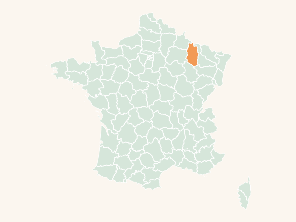 Carte urbex de la Meuse : le département en orange sur la carte de France