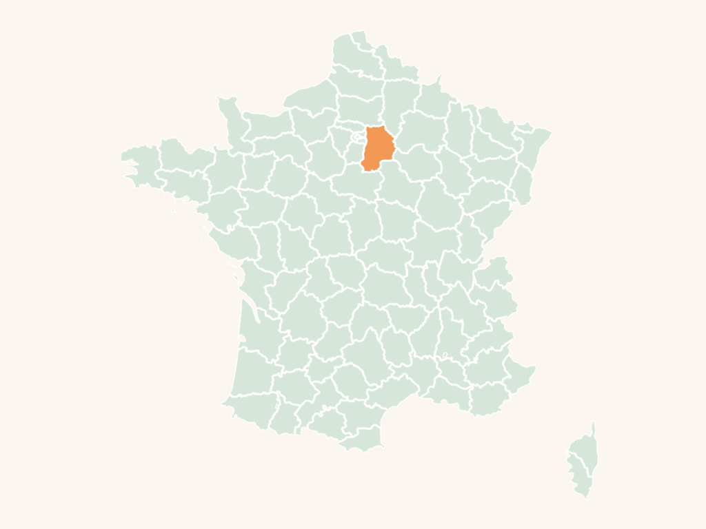 Carte urbex de Seine-et-Marne : le département en orange sur la carte de France