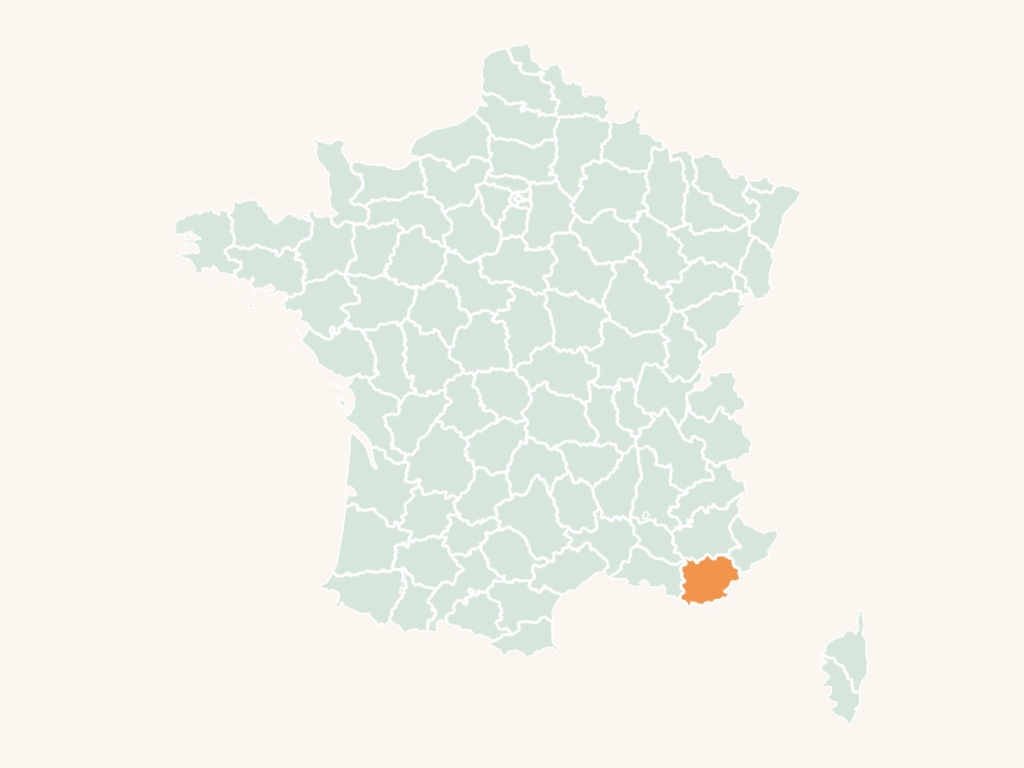 Carte urbex du Var : le département en orange sur la carte de France