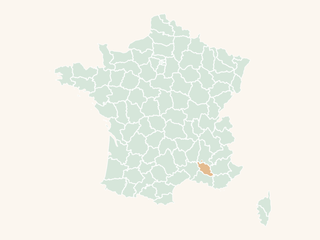 Carte urbex du Vaucluse : le département en orange sur la carte de France