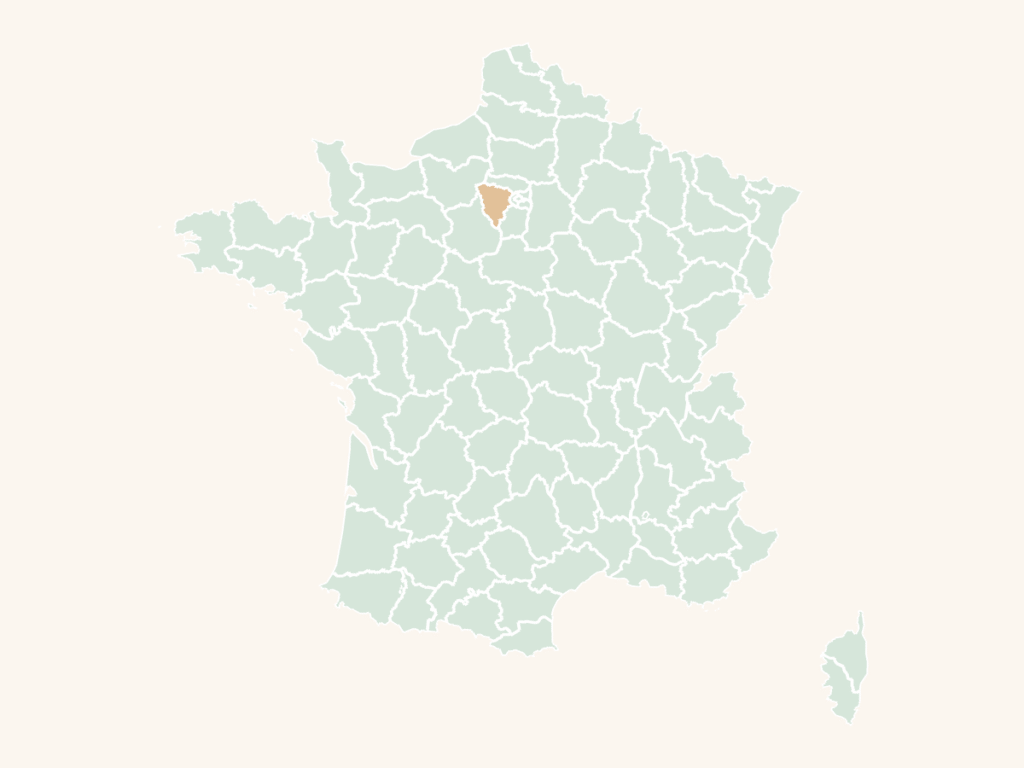 Carte urbex des Yvelines : le département en orange sur la carte de France